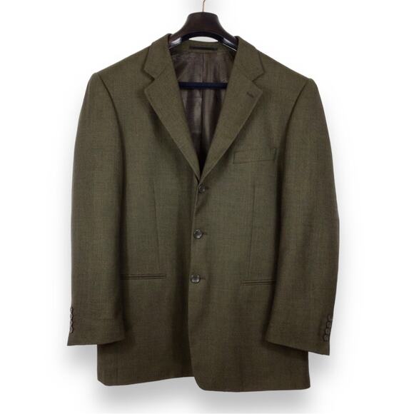 MANTONI Italian Extra Fine Super 120 Wool Men's 3 button Suit Jacket size 44R - Picture 1 of 6